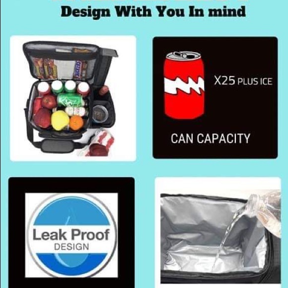 Lunch Box Leakproof Cooler Bag Reusable Lunch Bag - Picture 2 of 6